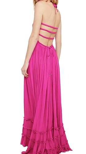 Image of R.Vivimos Womens Summer Boho Sexy Backless Long Dresses