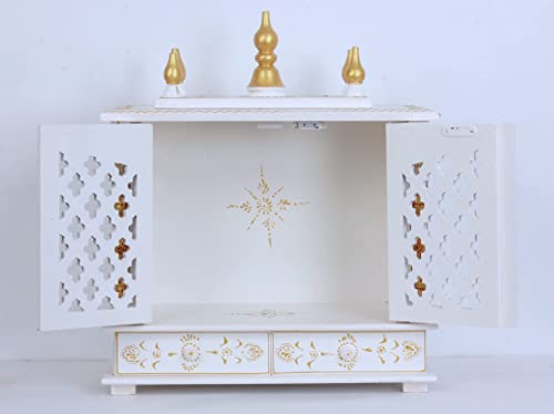 Peinture ethnique du Rajasthani bois fait main pooja ghar