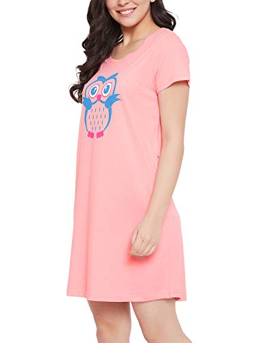 Image of Clovia Women's Cotton Printed Short Nighty