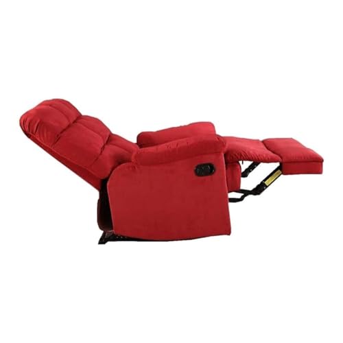 Image of Torque - Flumin 1 Seater Fabric Manual Recliner | Recliner Chair for Living Room, Office, Bedroom (Red) | 1 Year Warranty