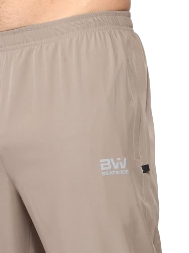 Image of Men's Ns Lycra Spandex Mixx Polyester Sports Trackpants with Both Side Zipper Pockets