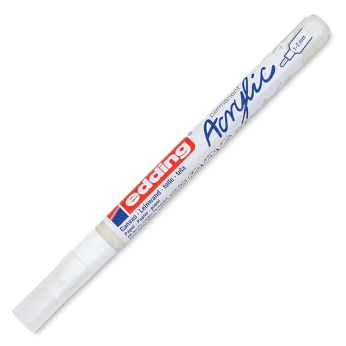 edding 5300 Acrylmarker fein - weiß - 1 Acrylstift wasserfest - feine...
