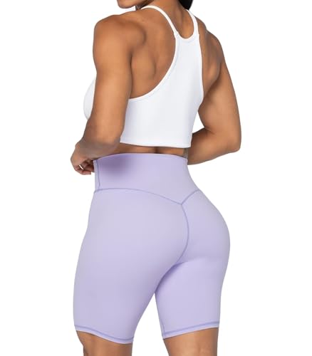 Image of Sunzel No Front Seam High Waist Biker Shorts for Women, Squat Proof Yoga Workout Gym Bike Shorts | 3, 5 Or 8-Inch Inseam, High Waisted, Tummy Control, No Front Seam, Buttery Soft, Compression Fit, Squat Proof