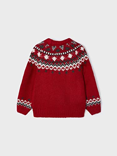 Mayoral Jacquard Sweater for Girls Red2