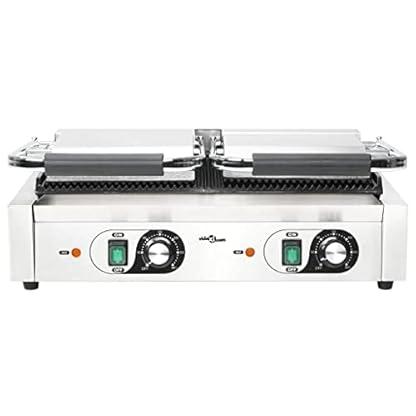 vidaXL Panini Grill 3600W Kontaktgrill Elektrogrill Grillplatte Toaster Gastro – Bild 7