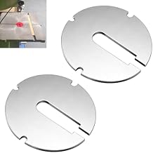 Pack of 2 426-02-063-0001 426-02-063-0002 Table Inserts Diameter 2.5 in, Thickness 0.1 in Compatible With Delta 14 Part/Rockwell 14" Band saws and 24" Scroll saws