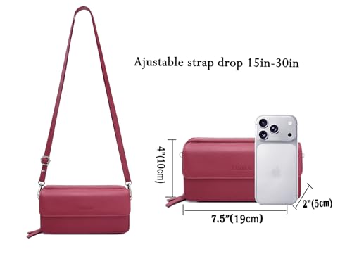 Image of Lanyani RFID Crossbody Wallet Wristlet Purse with Phone Pocket For Women Vegan Leather