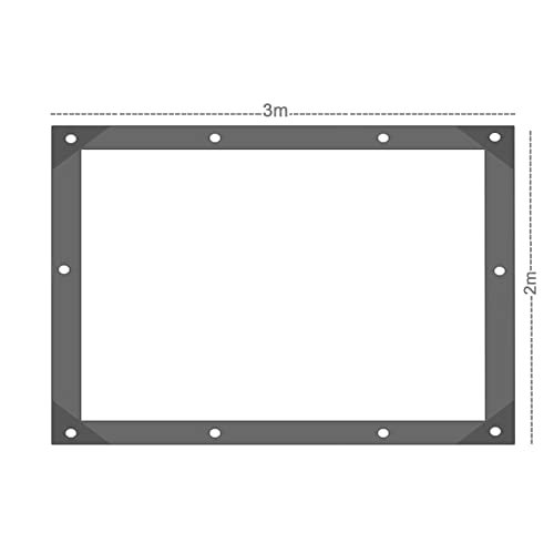 2x3m wasserdicht Transparent Plane mit ösen,abdeckplane baufolie,Regenschutz Windschutz Mehrzweck wasserdicht Plane,Tarp Für Balkon im Pflanzengewächshaus Garten,Einschließlich Planenspanner