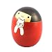Poupée Kokeshi japonaise authentique et traditionnelle - Design Neko no sari - Fabriquée à la main au Japon