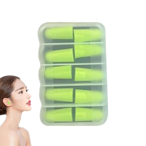 ノイズリダースプラグ - 再利用可能なスポンジ、ヒアリングガード| 5ペアの防音耳栓、快適な睡眠プラグ、仕事、旅行、音楽、フォーカス、撮影、勉強のための多目的聴覚保護者不快感や無意味な着用体験を保証します。