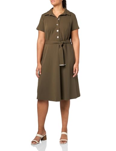 Robe midi Tommy Hilfiger pour femme chic boutonnée avec col