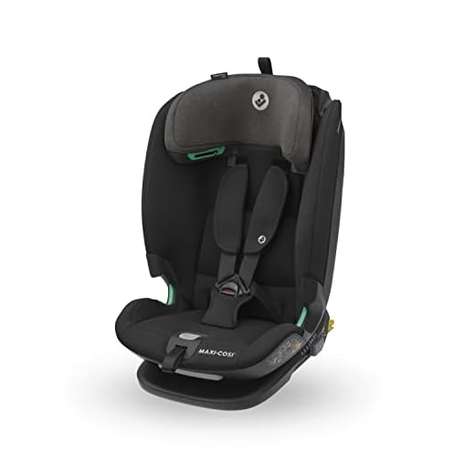 Maxi-Cosi Titan Plus i-Size, Seggiolino Auto ISOFIX, 15 Mesi - 12 Anni (76 - 150 cm), Reclinabile in 4 Posizioni, Regolabile in Altezza, Side Impact Protection G-CELL, per Bambini, Authentic Black