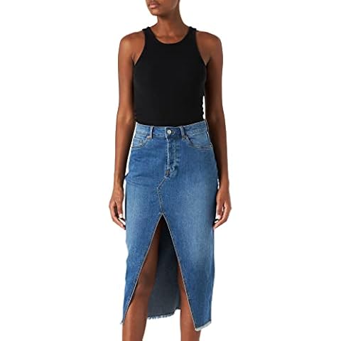 JJXX Falda Larga Vaquera con Ranura Delantera para Mujer Cover