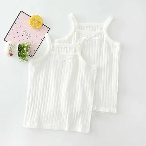 Toddler Tank Tops Girls 2 Pack Ribbed Knit Multipacks Spaghetti Strap Sleeveless Shirts Camisoles Undershirt2