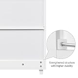 Yaheetech Shoe Cabinet, Wooden Storage Cabinet Organizer with 1 Drawer & 2 Doors, Modern 4-Tier Shoe Rack with Adjustable Shelves for Living Room, Hallway, Bedroom, White - Image 8