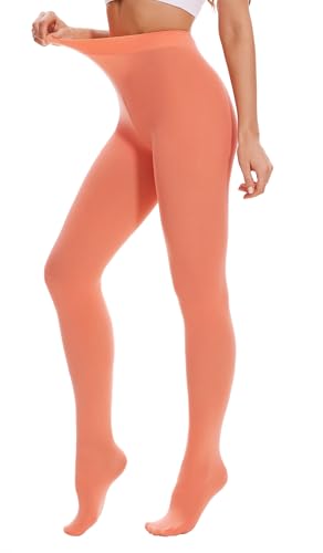 Image of DUCMODA Womens 80 Denier Opaque Tights, Women's Soft Solid Color Footed Pantyhose, High Waist Stocking with 30+ Colors