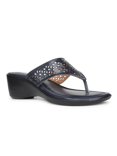 BATA Women’s Rimini Thong Slippers | Stylish Block Heels Sandals with Cushioned Footbed |Toe Separator & Wedge Flip Flop | Comfortable Slip On for Casual Work | Festive & Evening Wear