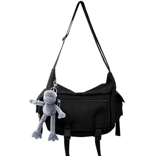 Classic Messenger Bag Cute Crossbody Bag Vintage Canvas Shoulder Bag Kawaii Purse with Upgraded Feature Travel Essential