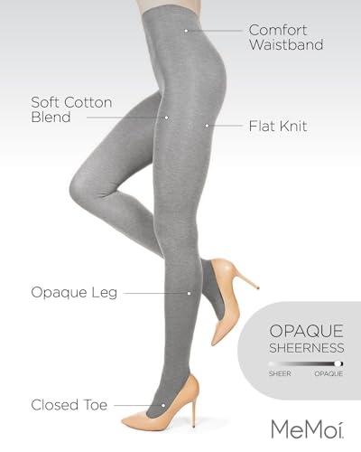 Image of MeMoi Queen Size Extra Wide Flat Knit Sweater Tights