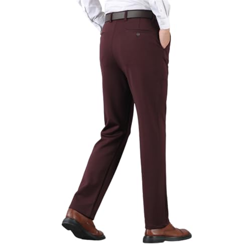 Timelessflex - Men's High Stretch Straight Fit Pants,Comfort Slim Fit Business Dress Pants,Ice Silk Casual Trousers