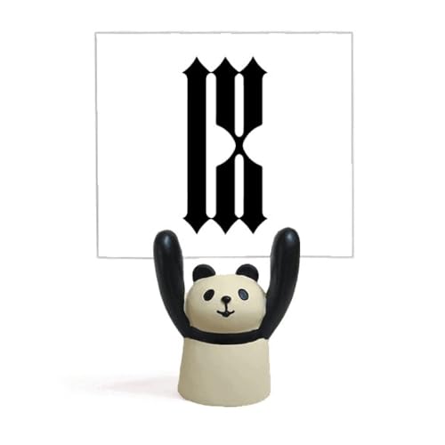 Porte-mémo noir panda à chiffres romains une idée cadeau originale pour collègue