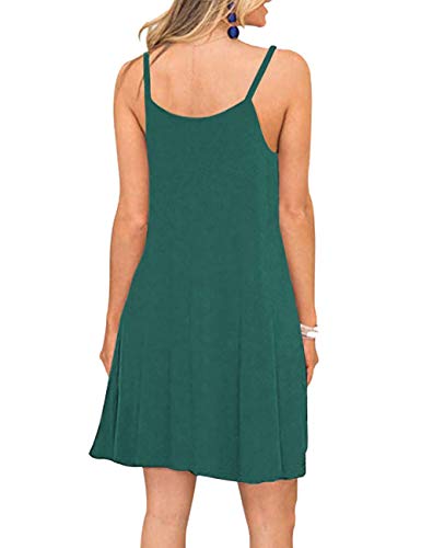 Image of MISFAY Women's Summer Spaghetti Strap Casual Beach Cover Up Dress with Pockets