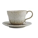 Photo Gallery ylobdoly set di tazze da tè e piattino in ceramica da 120 ml, con manico in gres vintage, set di tazze da tè per ufficio, caffè e casa, beige Photo Gallery ylobdoly set di tazze da tè e piattino in ceramica da 120 ml, con manico in gres vintage, set di tazze da tè per ufficio, caffè e casa, beige