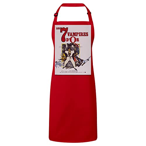 Tablier cuisine rouge Les 7 Vampires d'Or cadeau cinéma