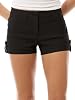 Design by Olivia Women's Body Enhancing Comfort Modern City Cuffed Short with Pockets Black L #1
