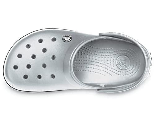 Image of Crocs Unisex's Crocband Clogs, Silver, US:5