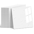 WADLE Peel and Stick Tile Shower Waterproof Marble Tiles Wall Panels, 23.62"x23.62" Self-Adhesive Backsplash Tile, 10 Pack White