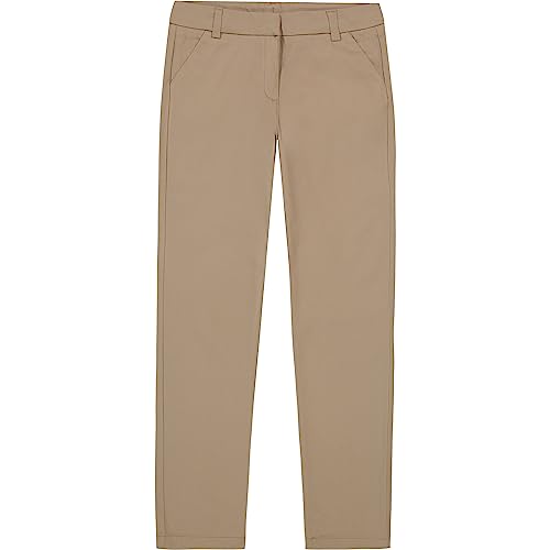 Image of Nautica Girls' School Uniform Twill Skinny Pants, Comfortable Stretch Material, Wrinkle & Fade Resistant