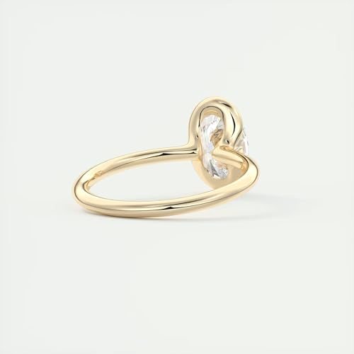 1-2-3-4-5 Carat Oval Cut VVS1-2 D/E/F Color IGI Certified Lab Grown Diamond Flush Stacking Half Bezel Solitaire Engagement Ring For Women4