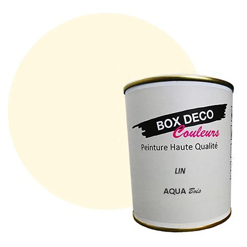 BOX DECO COLORES Pintura mueble de madera interior a base de acrílico con aspecto aterciopelado Aqua Madera – 750 ml/9 m², Beige Lino