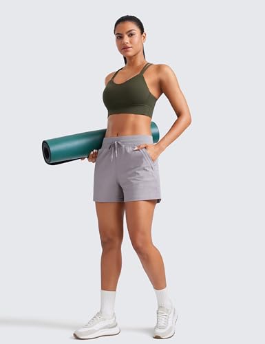 Image of CRZ YOGA Softness Mold Butterluxe Sports Bras | Molded Cup, Light Support, Yoga, Extremely Soft, Longline, Strappy Back, Scoop Neck, for Women