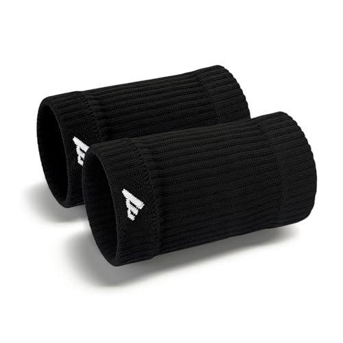 MOON 2 Pairs Breathable Wrist Sweatbands for Men Women, Anti Odor Moisture Wicking Elastic Sports Wristbands for Basketball, Tennis, Cycling, Running, Gym, Working Out, Black