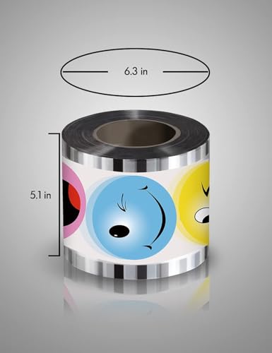 Image of WantJoin Cup Sealing Film Milk Tea Cup Sealer Film Boba Cup 90-105 mm 3000 Cups for PP Plastic and Paper Cups, Pink