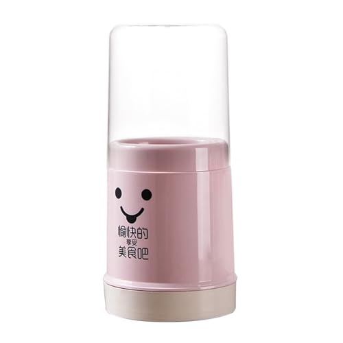 Kitchen Utensil Holder with Lid, Round Cutlery Drainer Countertop Utensil Storage Organizer Plastic Cutlery Storage Holder for Chopsticks Spoons Forks Cream