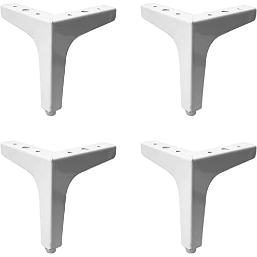 Couch Legs 4 Inch, White Foot for Furniture,Triangle Cabinet Legs for Cabinet Cupboard Couch,Modern Cabinet Leg Set of 4,Leg for Sofa,Cabinet Base Feet 4" White