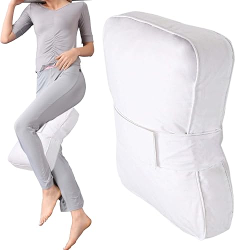 Almohada de pierna | Cojín de cama transpirable con correa | Almohada para entre las rodillas mientras duermes, para rehabilitación de caderas, articulaciones, alineación de columna vertebral