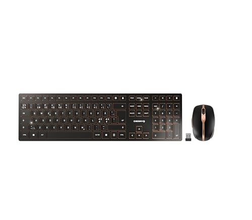 Clavier et souris sans fil CHERRY DW 9100 Slim doté de touches silencieuses et double connexion