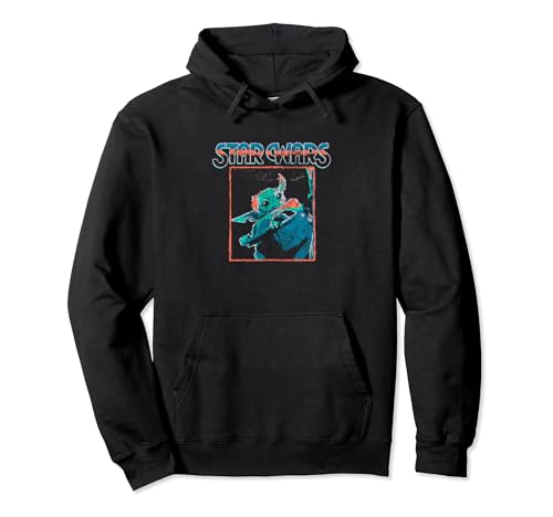 Sweat à capuche Star Wars The Mandalorian Grogu vêtement enfant de la force pull noir