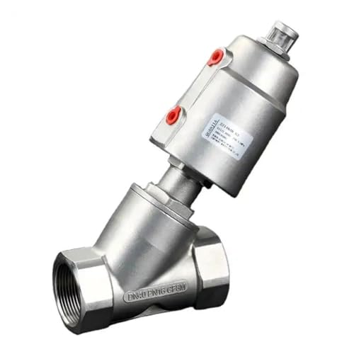 Siège pneumatique 16 bars DN15 inox 304 normalement fermé pour tuyauterie de vapeur et gazole