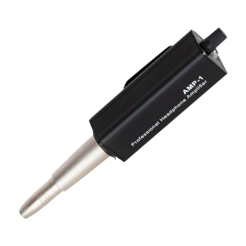 Bloepum 1 Piece XLR to 3.5mm Headphone Amplifier Converter Black & Silver with Aluminum Alloy Body for Stage Performance