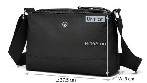 Image of WildHorn Nylon Sling Bag for Women | Lightweight Crossbody Shoulder Bag | 3 Zipper Pockets | Adjustable Strap | Travel, Office & Daily Use