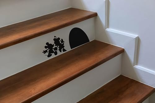 Vinilo Decorativo Pared Ratón Negro 8x2.7 in 2 Piezas miniatura 1