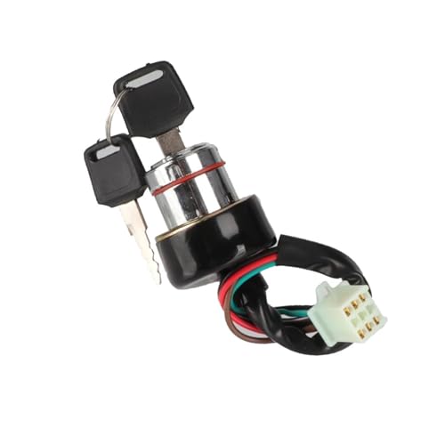 Contacteur D'allumage Universel À 6 Fils 3 Positions 2 Clés Pour Scooter Quad Buggy Kart Et Moto Serrure D'allumage