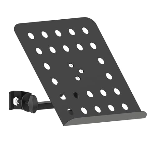 NiuNyuNeu Clamp On Sheet Music Stand Tray Sheet Music Holder for Stage, Live Streaming, Recording