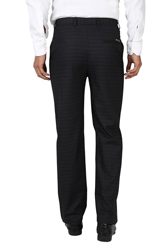 Image of Particle Pleat-Front Formal Trousers Checks Regular Fit Pants for Men, Waist Sizes 32-46