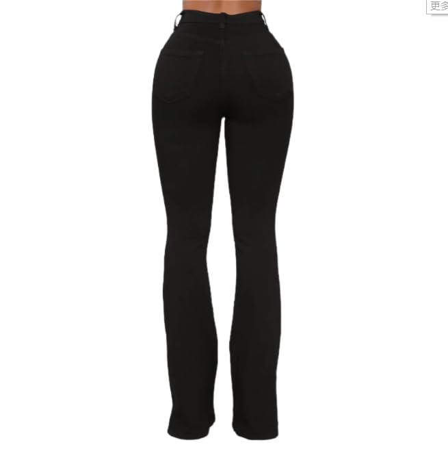 High Waisted Skinny Bell Bottom Jeans for Women Stretch Flare Slim Fit Denim Pants4